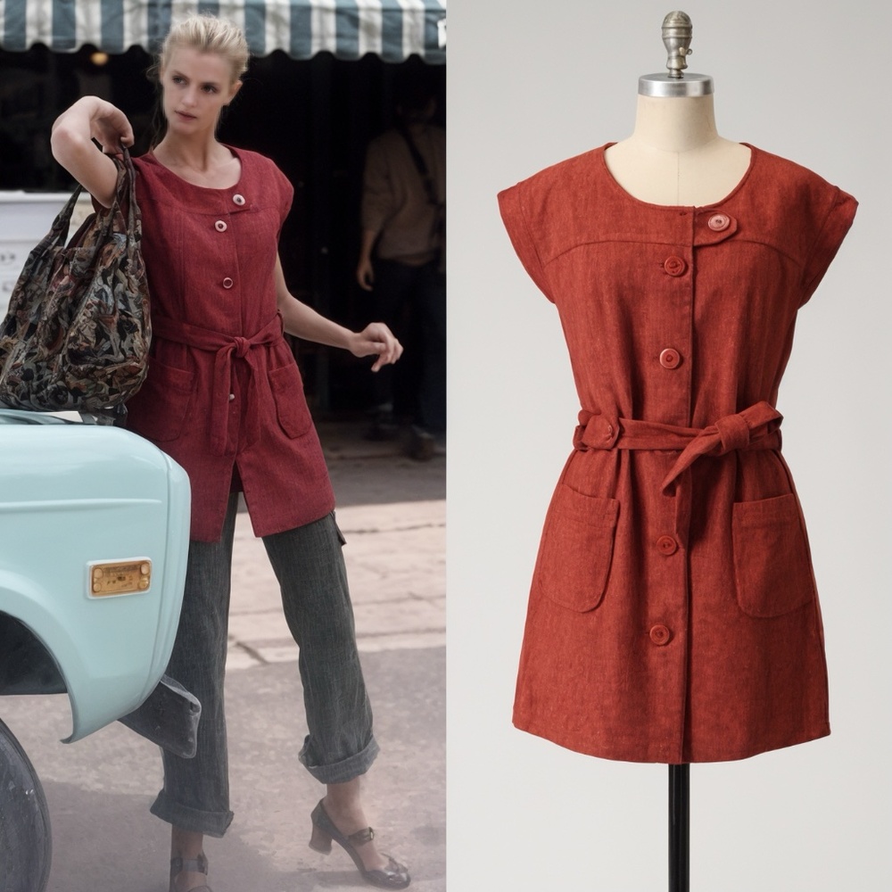 Tabitha Blustery Days Vest Tunic Dress Rust Size 0 Anthropologie